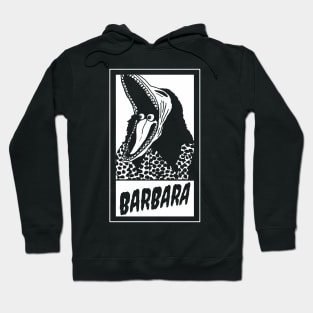 Barbara Ghost Monster Halloween Spooky Horror 80's Vintage Retro All Black Hoodie